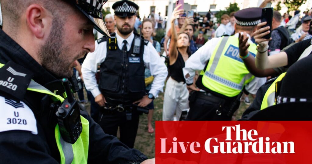 Anyone showing support for Palestine Action ‘will feel full force of the law’, justice minister says – UK politics live | Politics