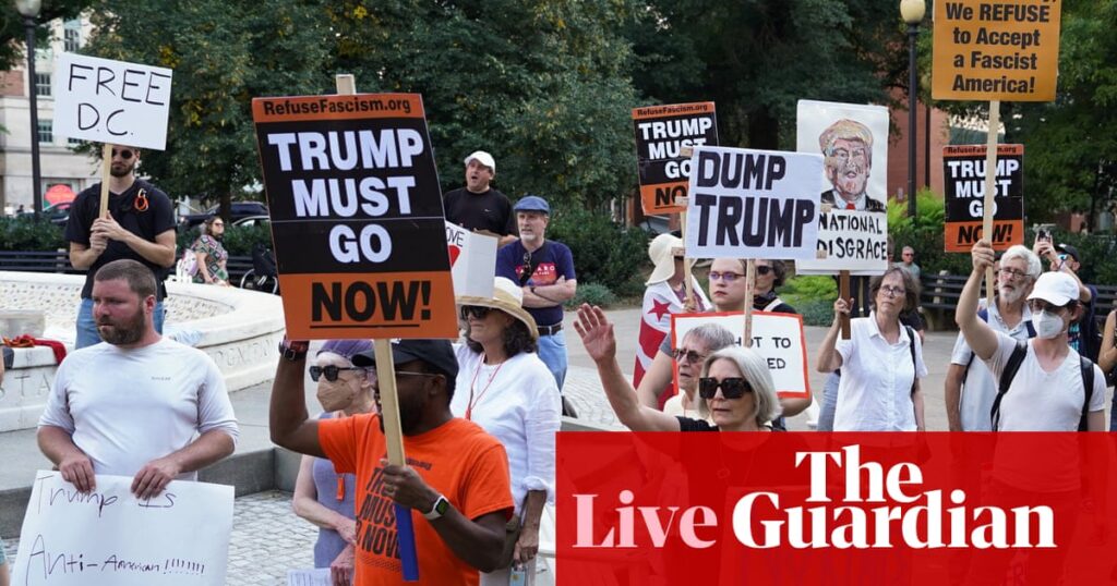 Donald Trump’s Washington DC intervention labelled as ‘unsettling and unprecedented’ by mayor – US politics live | US news