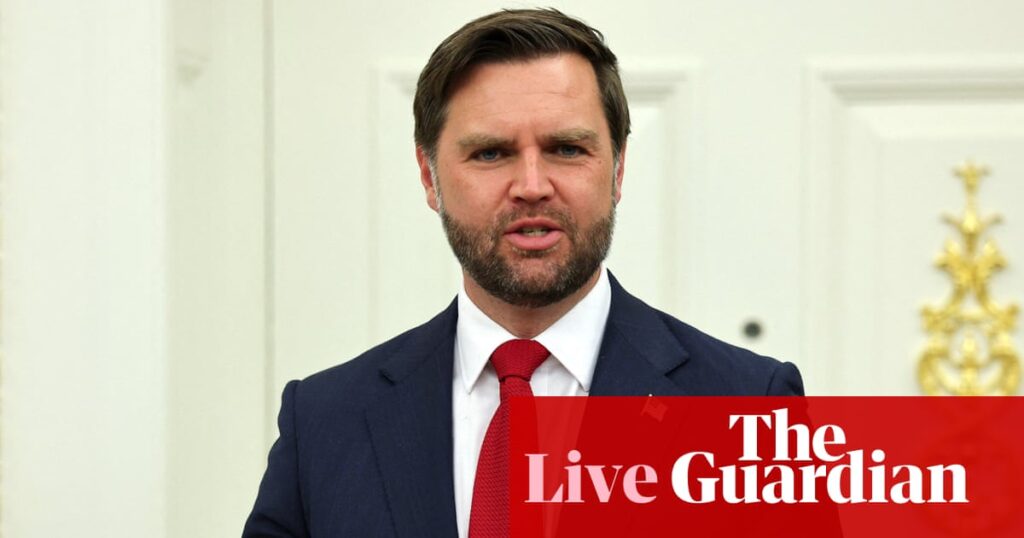 JD Vance visits Indiana to discuss redistricting amid Trump pressure on GOP states – US politics live | Trump administration