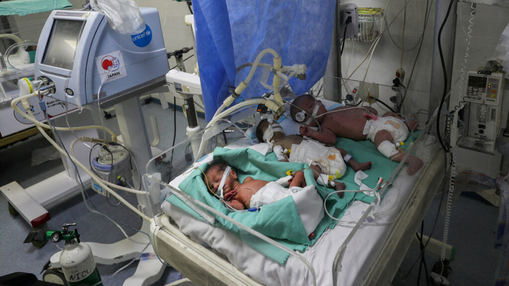 Newborns share incubator at Gaza hospital overwhelmed by famine | Gaza