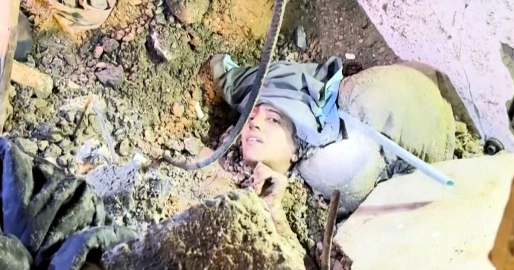 Palestinian woman rescued from rubble after Israeli strike | Israel-Palestine conflict