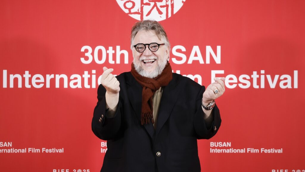 Director Guillermo Del Toro attends the press conference and gala presentation for his film "Frankenstein" during the 30th Busan International Film Festival.