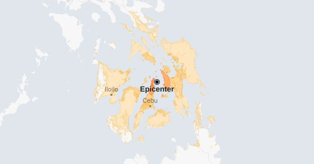 Map: 6.9-Magnitude Earthquake Strikes Near the Philippines
