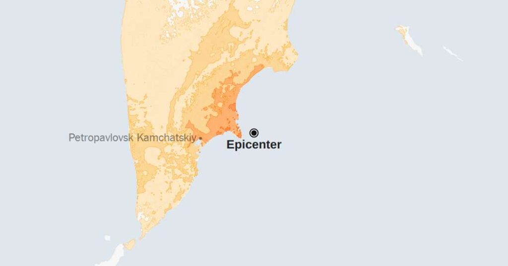 Maps: 7.8-Magnitude Earthquake Off Russia Prompts Brief Tsunami Advisory in Alaska