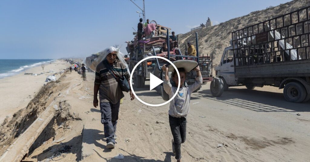 Palestinians Flee Gaza City as Israel Expands Its Offensive
