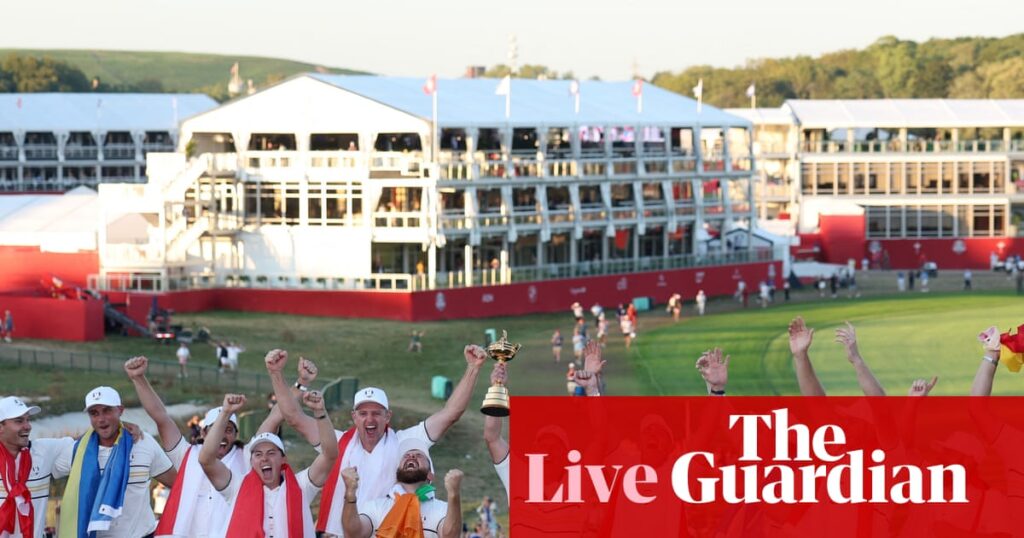 Ryder Cup 2025: USA 13-15 Europe as visitors earn dramatic win after weathering storm in epic singles finale – live | Ryder Cup 2025