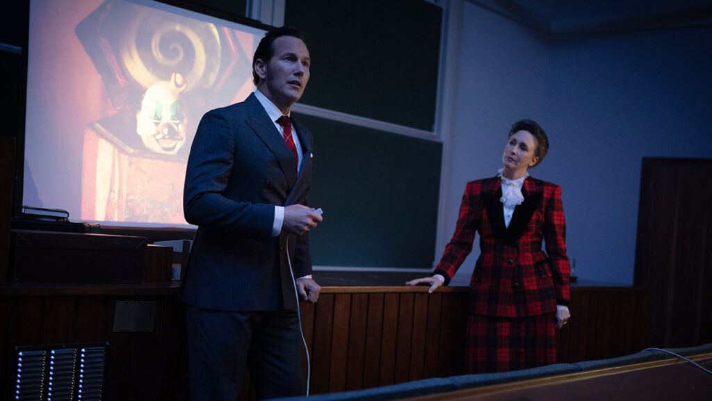 Patrick Wilson as Ed Warren and Vera Farmiga as Lorraine Warren in New Line Cinema’s The Conjuring: Last Rites