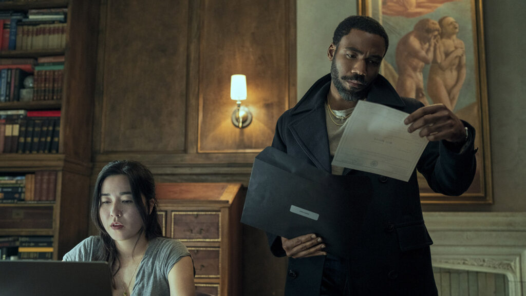 Maya Erskine, Donald Glover in Mr. and Mrs. Smith