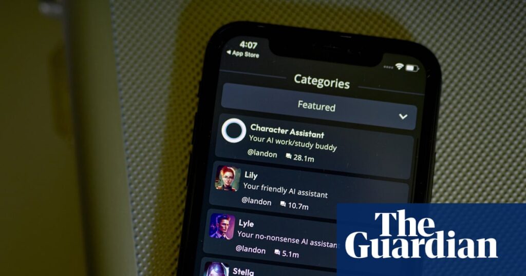 Character.AI bans users under 18 after being sued over child’s suicide | Artificial intelligence (AI) Character.AI bans users under 18 after being sued over child’s suicide | Artificial intelligence (AI)