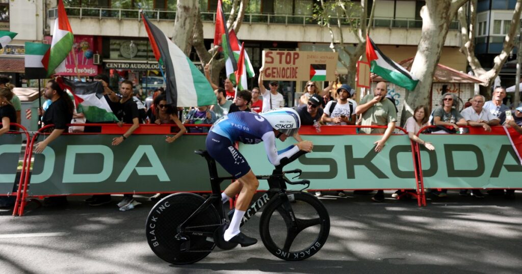 Cycling team to drop Israel name after mass pro-Palestinian Vuelta protests | Gaza News
