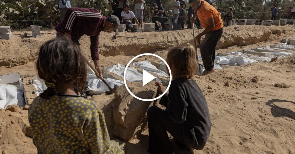 Dozens of Unidentified Palestinians Buried in Mass Grave in Gaza