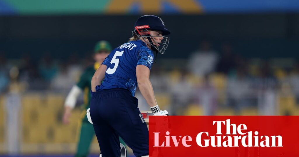 England chasing 320 to beat South Africa: Women’s Cricket World Cup semi-final – live | Women’s Cricket World Cup England chasing 320 to beat South Africa: Women’s Cricket World Cup semi-final – live | Women's Cricket World Cup