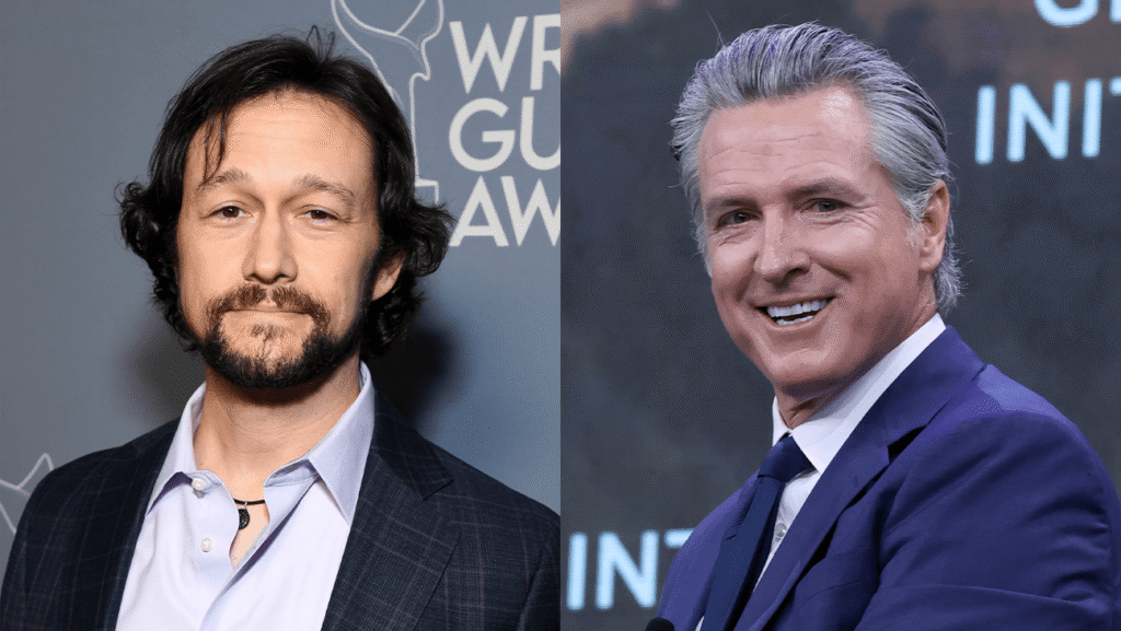 Joseph Gordon-Levitt and Gavin Newsom