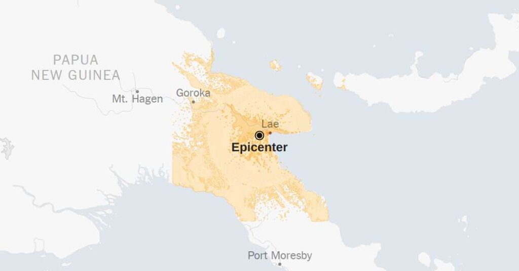 Map: 6.6-Magnitude Earthquake Strikes Papua New Guinea