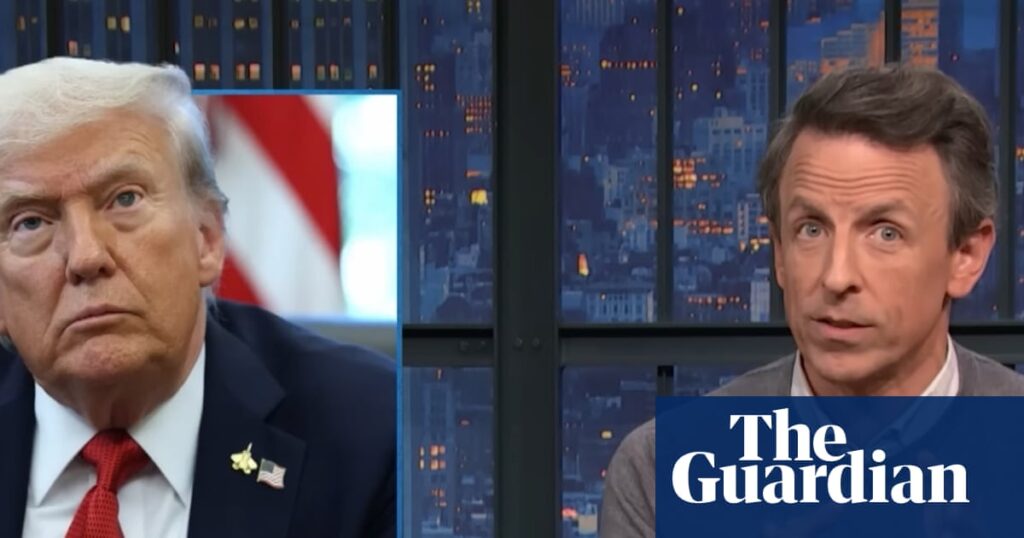 Seth Meyers on Trump: ‘deeply unhinged, detached from reality’ | Late-night TV roundup