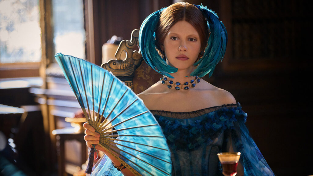 Mia Goth as Elizabeth in Frankenstein.