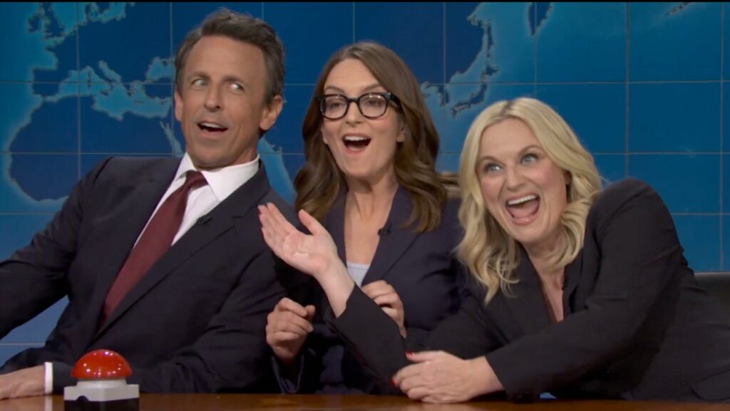 Seth Meyers, Tina Fey and Amy Poehler on 'Saturday Night Live' season 51