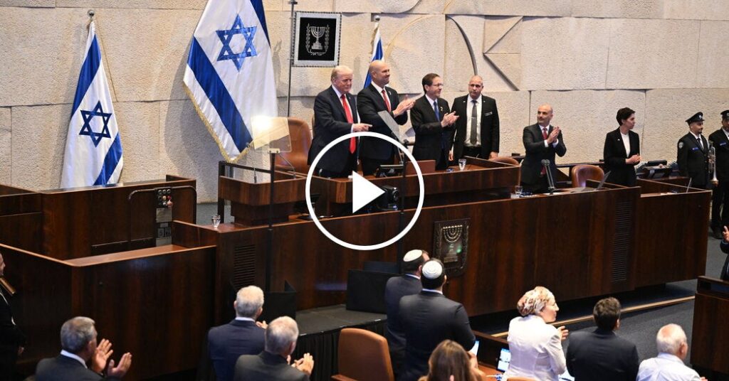 Trump Addresses Israel’s Parliament About Cease-Fire in Gaza